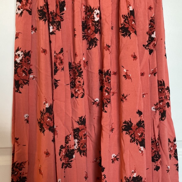 Torrid Size 2 (18/20) Rust Floral Smocked Challis Midi Dress - Picture 3 of 9